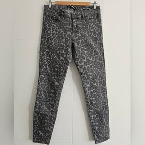 Joe Fresh 27 4 28" Animal Print Denim Slim Skinny Jeans Sz 27